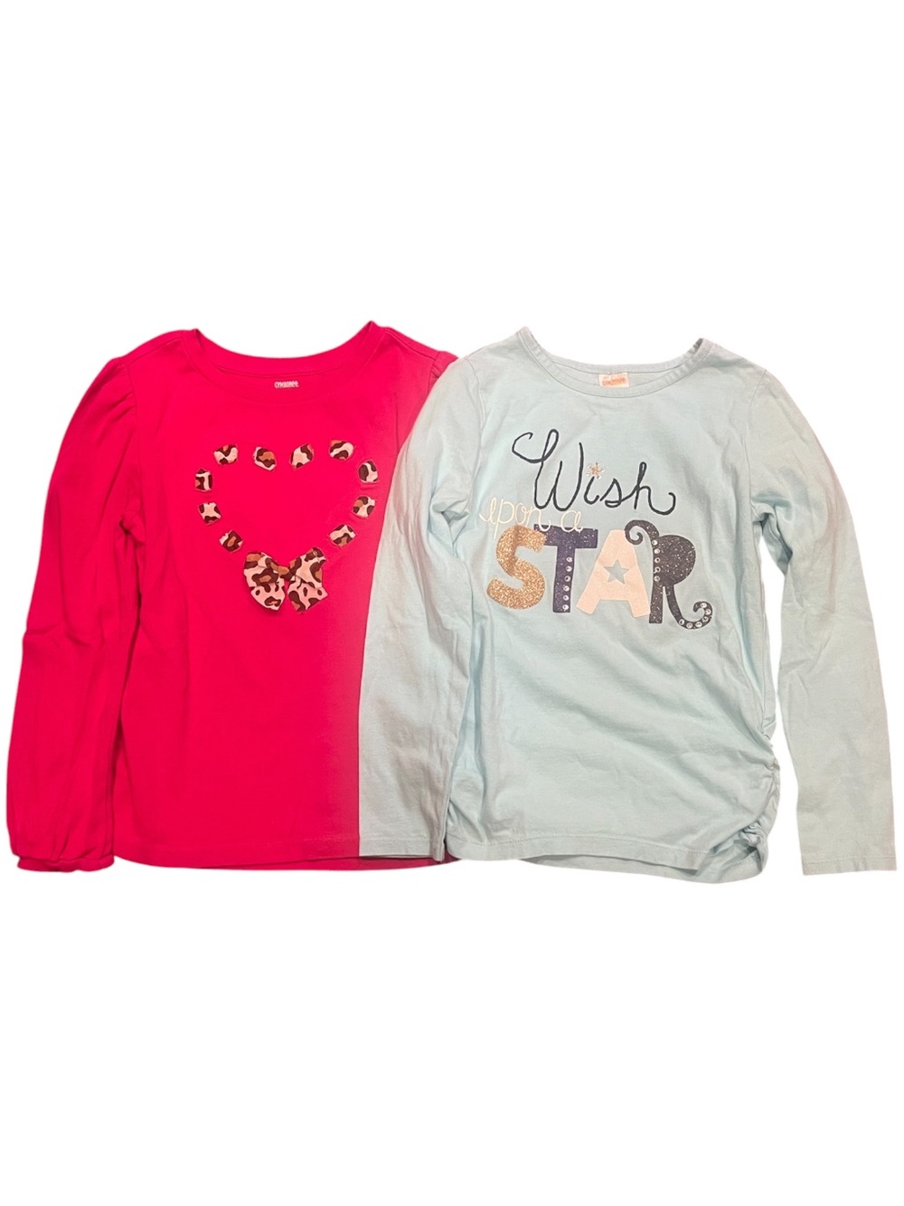 Gymboree Girls Size 8 Long Sleeve Tops 2 Piece Bundle Pink Blue